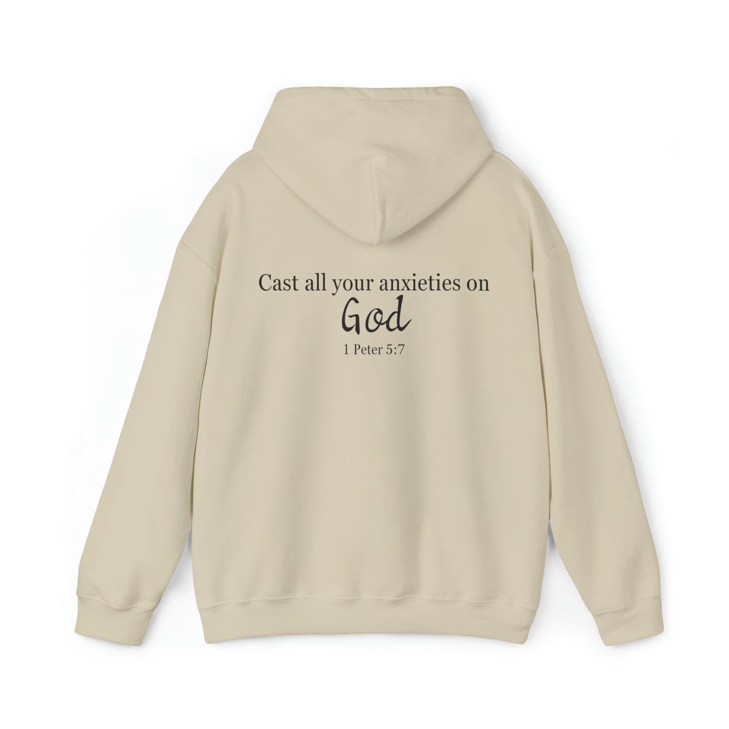VM "Cast all your anxieties on God" - Unisex Hooded Sweatshirt