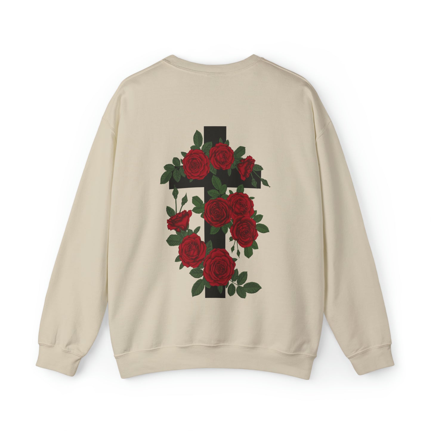 VM "Cross with Roses" - Unisex Crewneck Sweatshirt