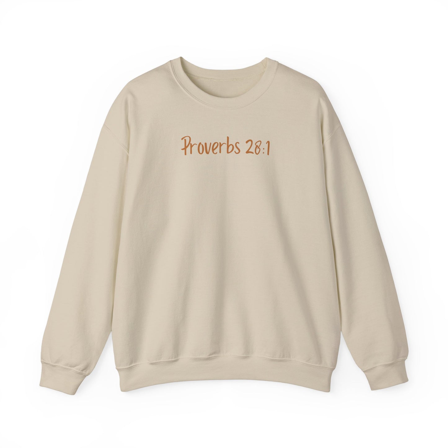VM "Proverbs 28:1" - Unisex Crewneck Sweatshirt