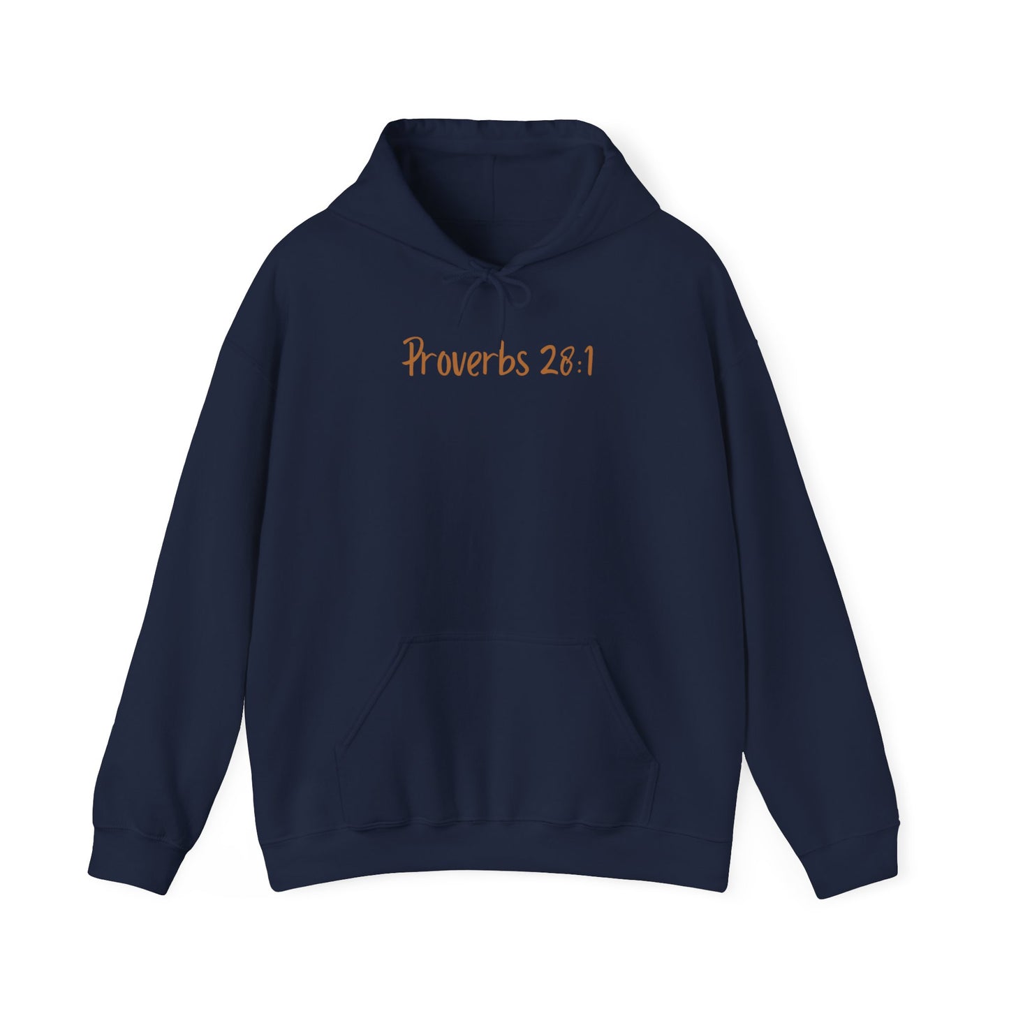 VM "Proverbs 28:1" - Unisex Hooded Sweatshirt