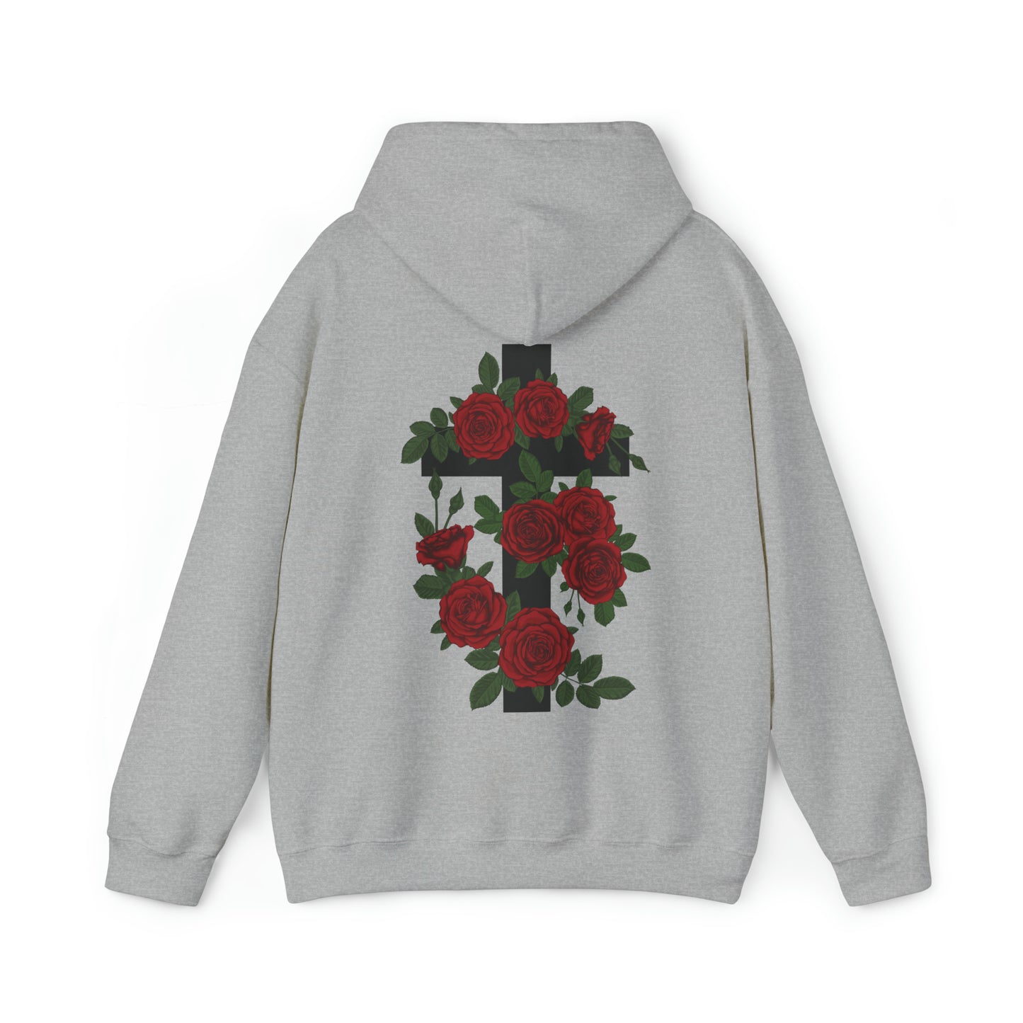 VM "Cross with Roses" - Unisex Hooded Sweatshirt