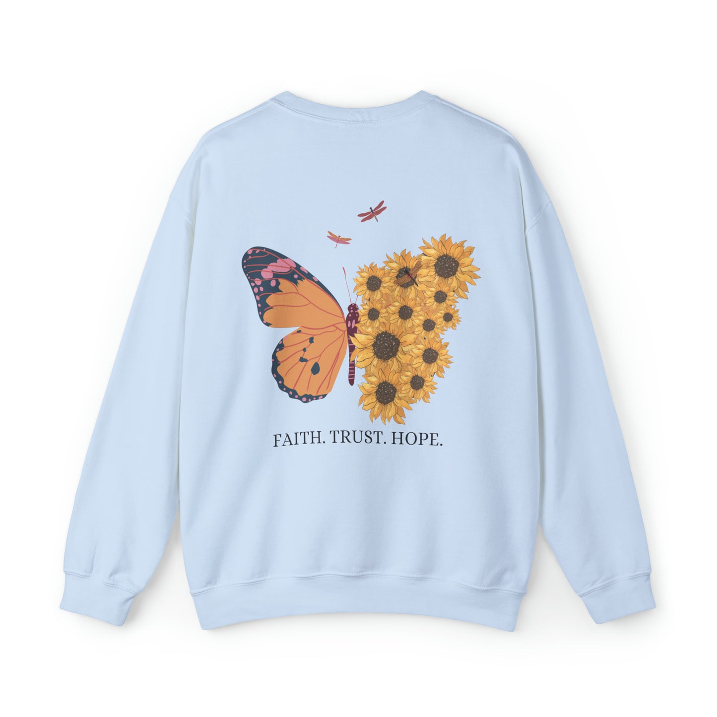 VM "Butterfly- Faith. Trust. Hope. " - Unisex Crewneck Sweatshirt
