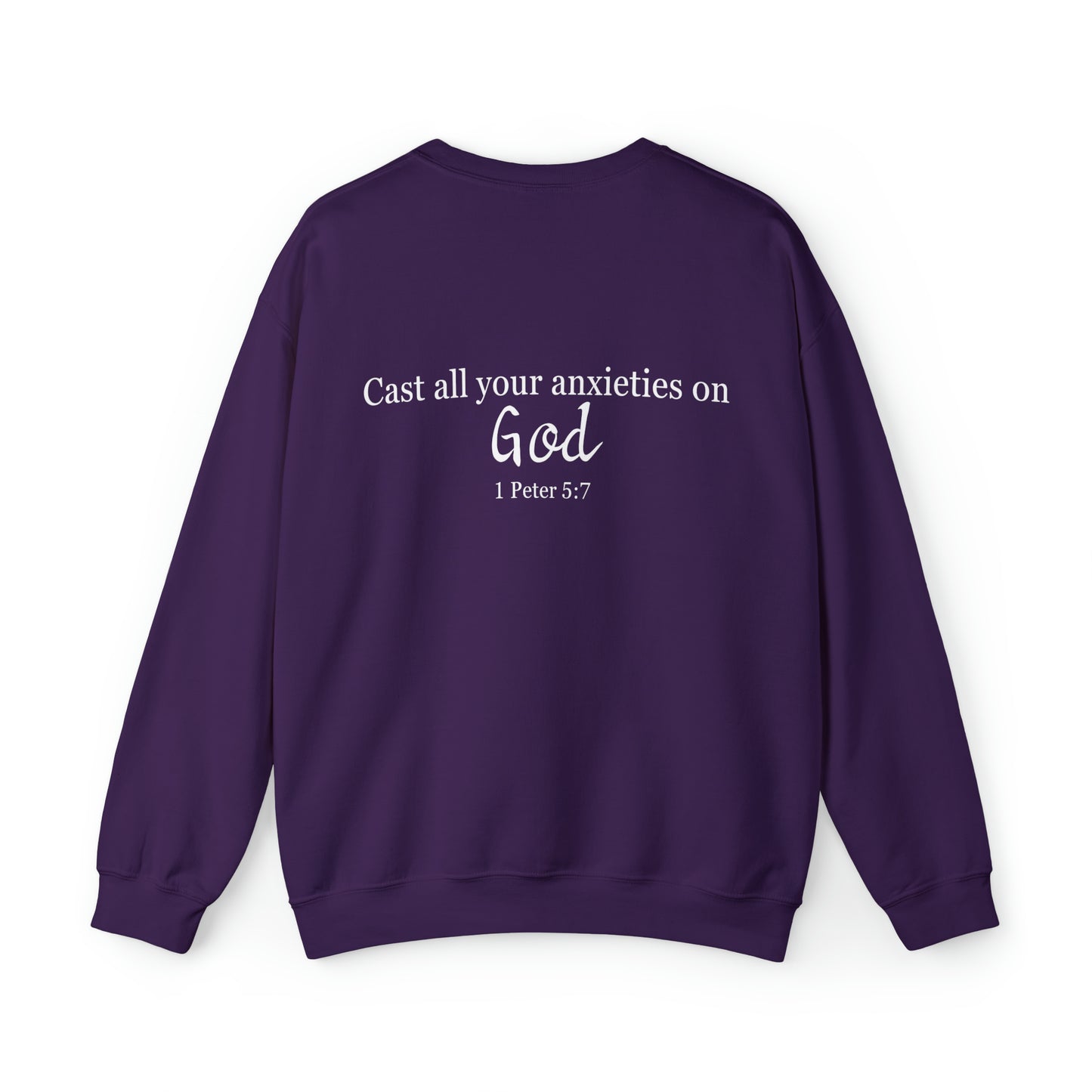 VM "Cast all your anxieties on God." - Unisex Crewneck Sweatshirt