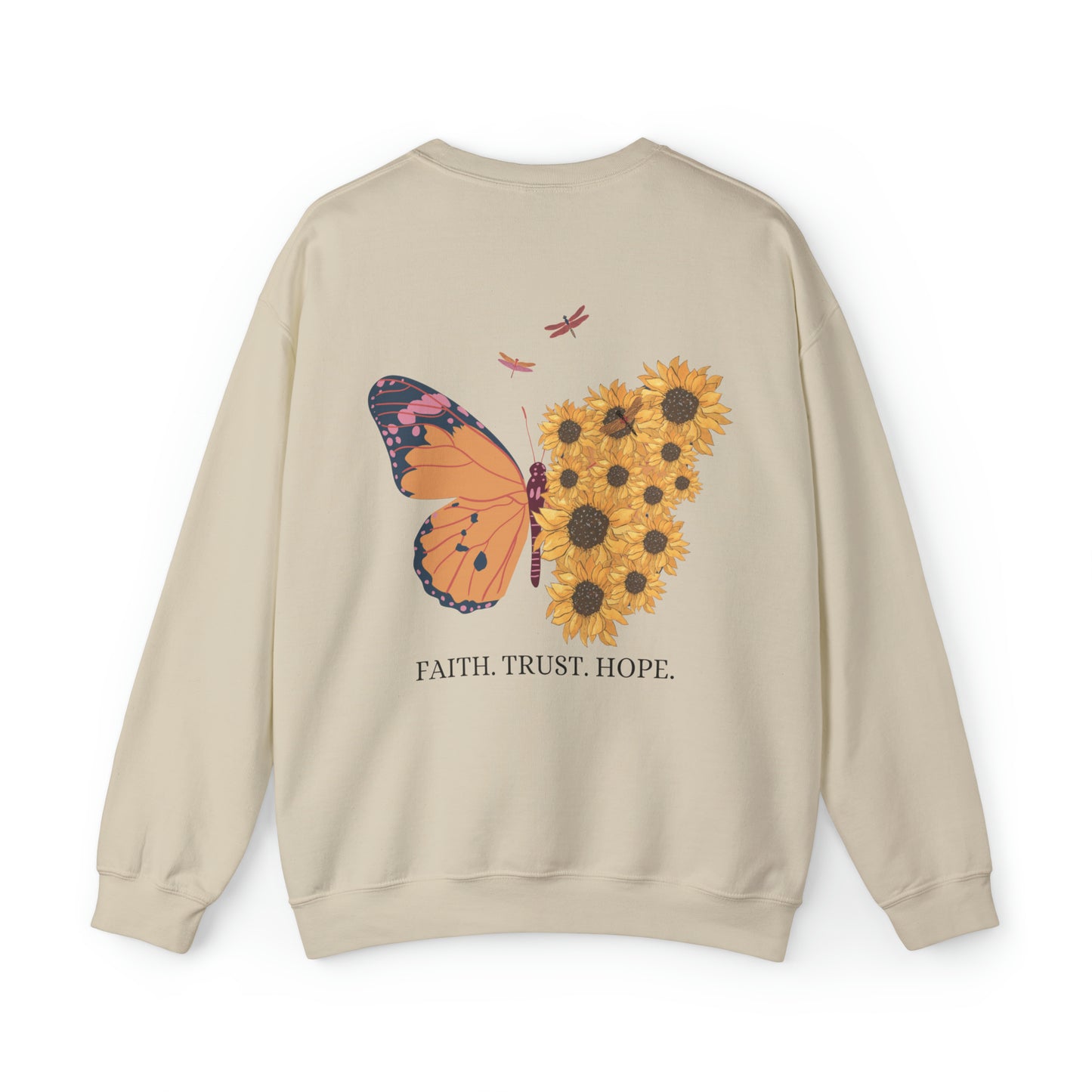 VM "Butterfly- Faith. Trust. Hope. " - Unisex Crewneck Sweatshirt