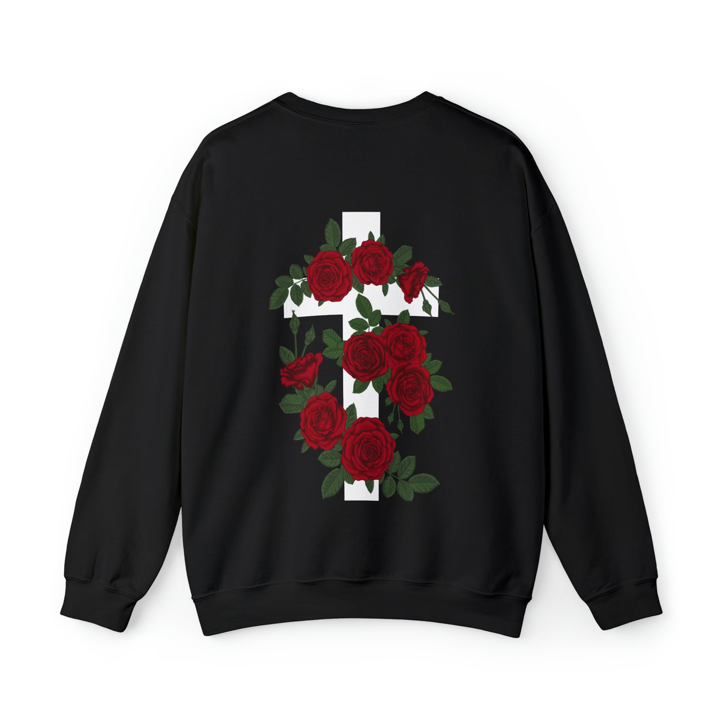 VM "Cross with Roses" - Unisex Crewneck Sweatshirt