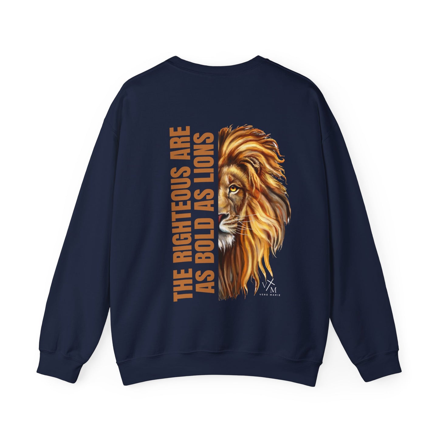 VM "Proverbs 28:1" - Unisex Crewneck Sweatshirt