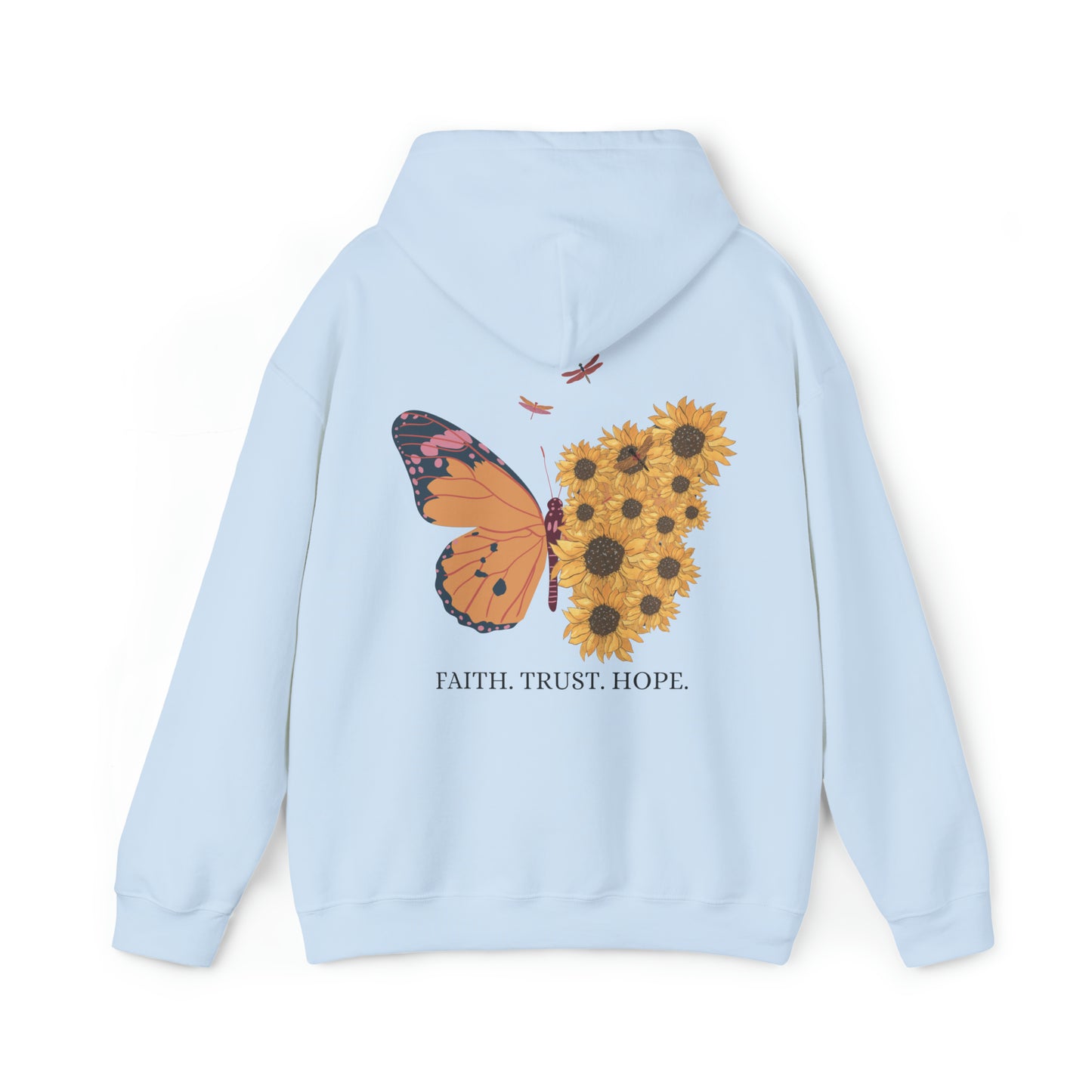 VM "Butterfly- Faith. Trust. Hope. " - Unisex Hooded Sweatshirt