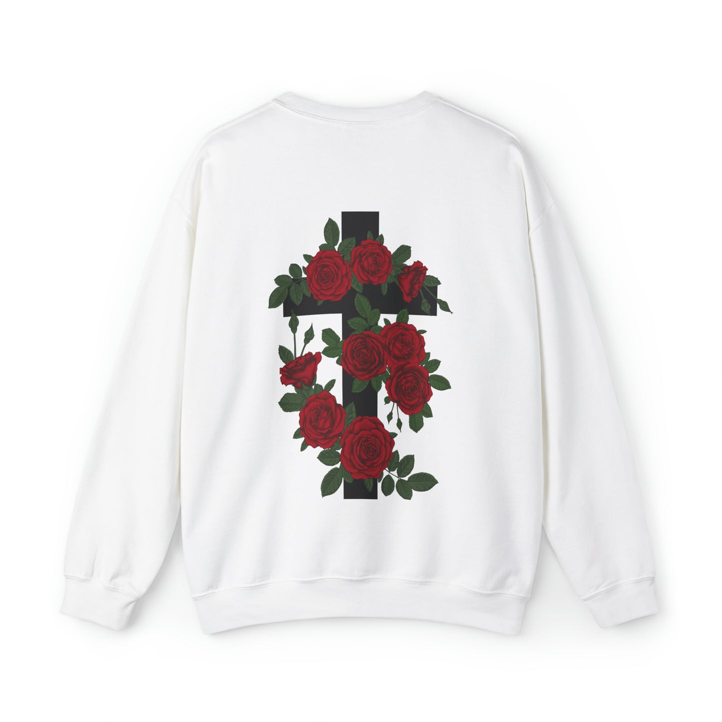 VM "Cross with Roses" - Unisex Crewneck Sweatshirt