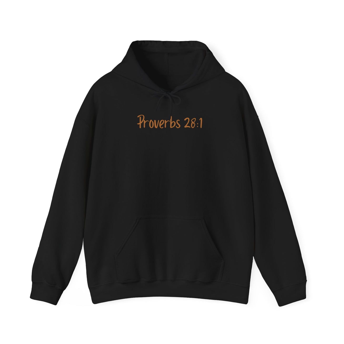 VM "Proverbs 28:1" - Unisex Hooded Sweatshirt