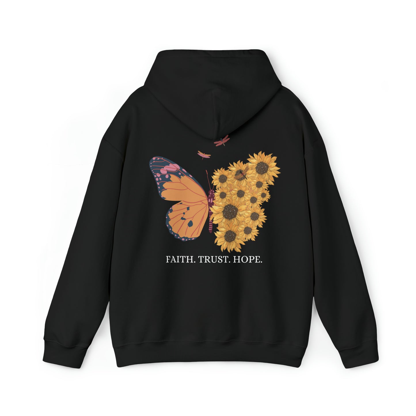 VM "Butterfly- Faith. Trust. Hope. " - Unisex Hooded Sweatshirt