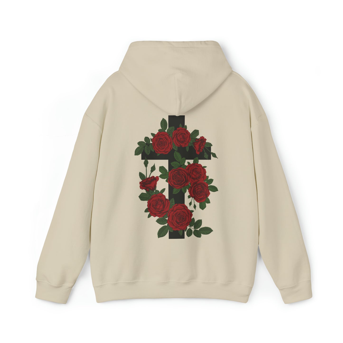 VM "Cross with Roses" - Unisex Hooded Sweatshirt