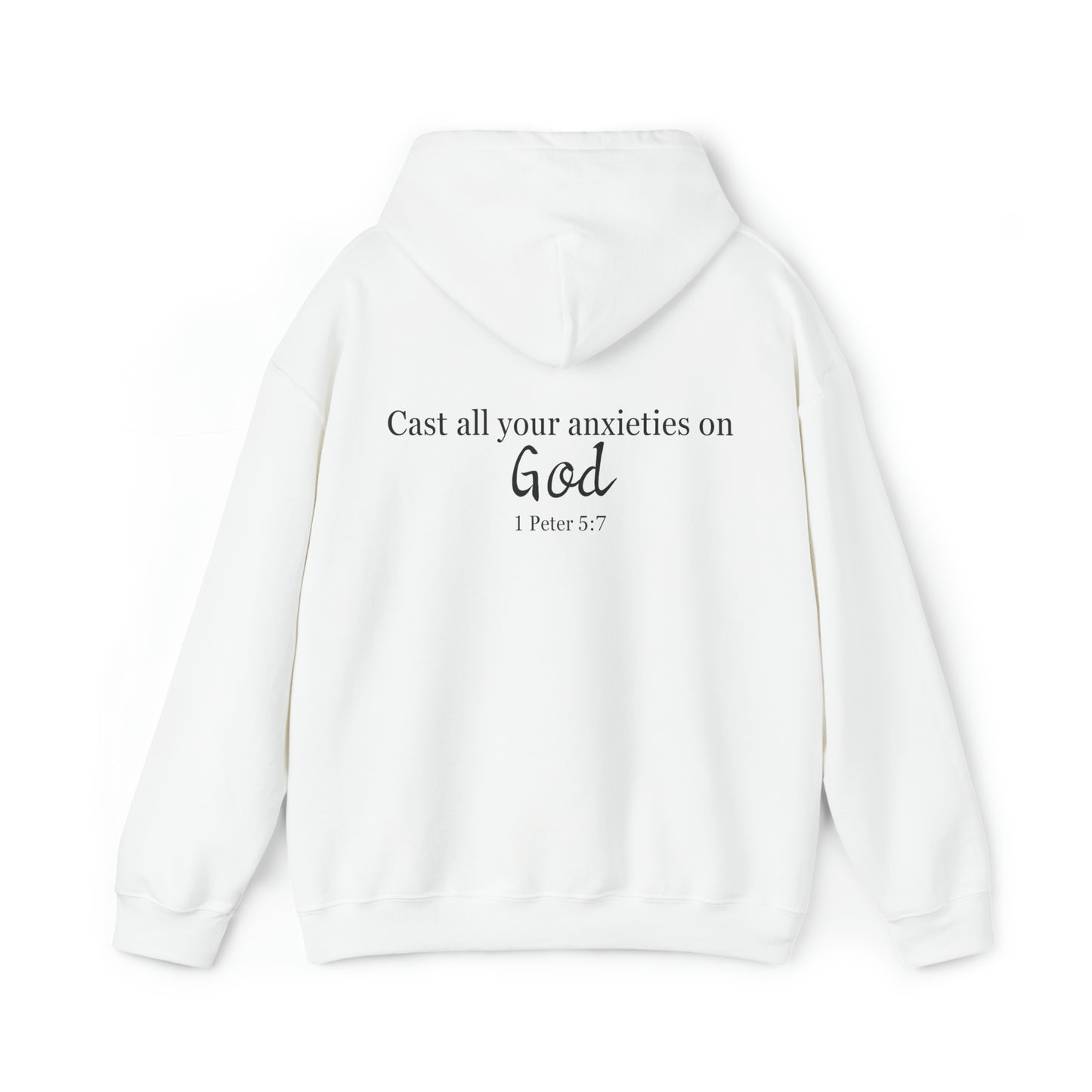VM "Cast all your anxieties on God" - Unisex Hooded Sweatshirt