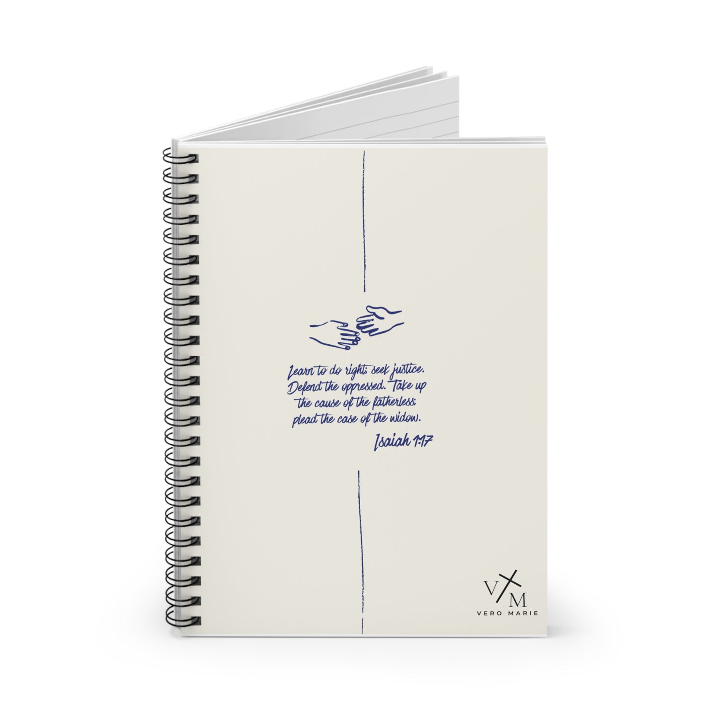 "Isaiah 1:17" - Spiral Notebook