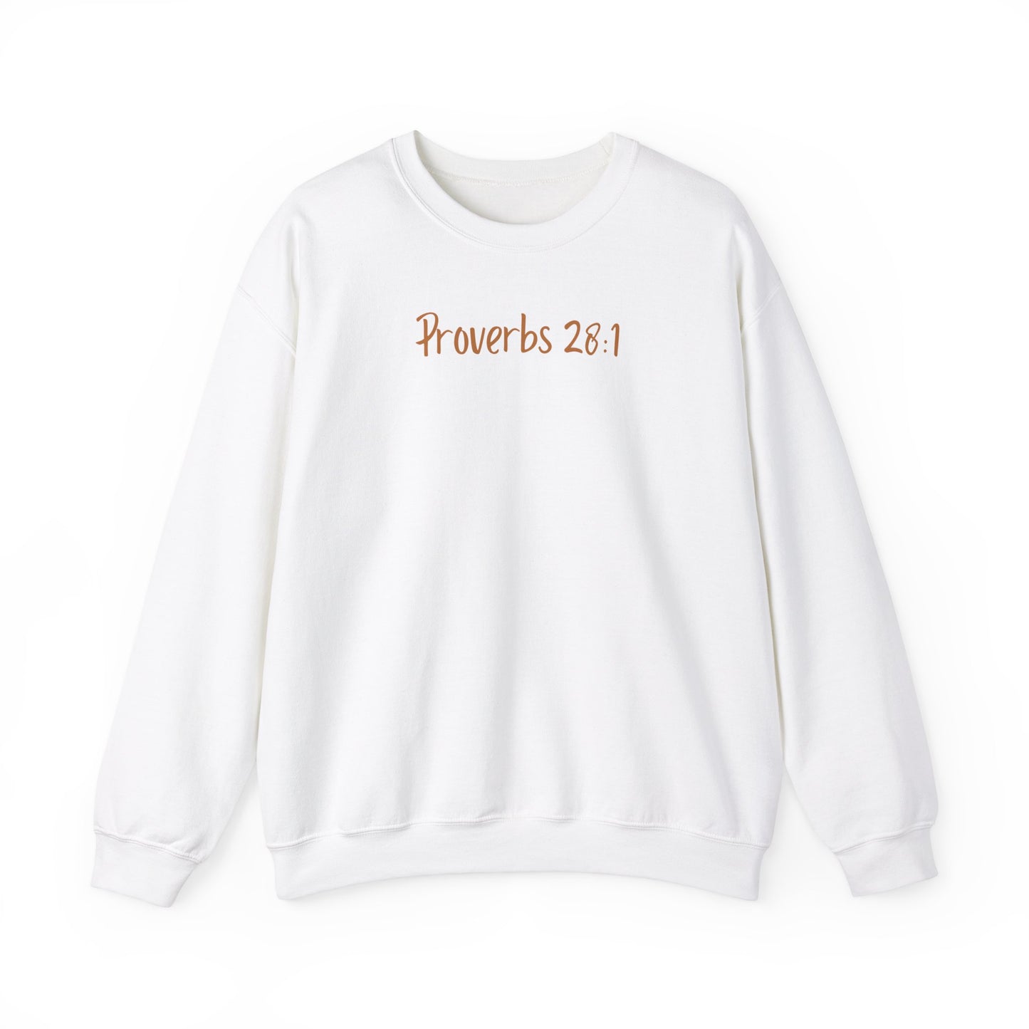 VM "Proverbs 28:1" - Unisex Crewneck Sweatshirt