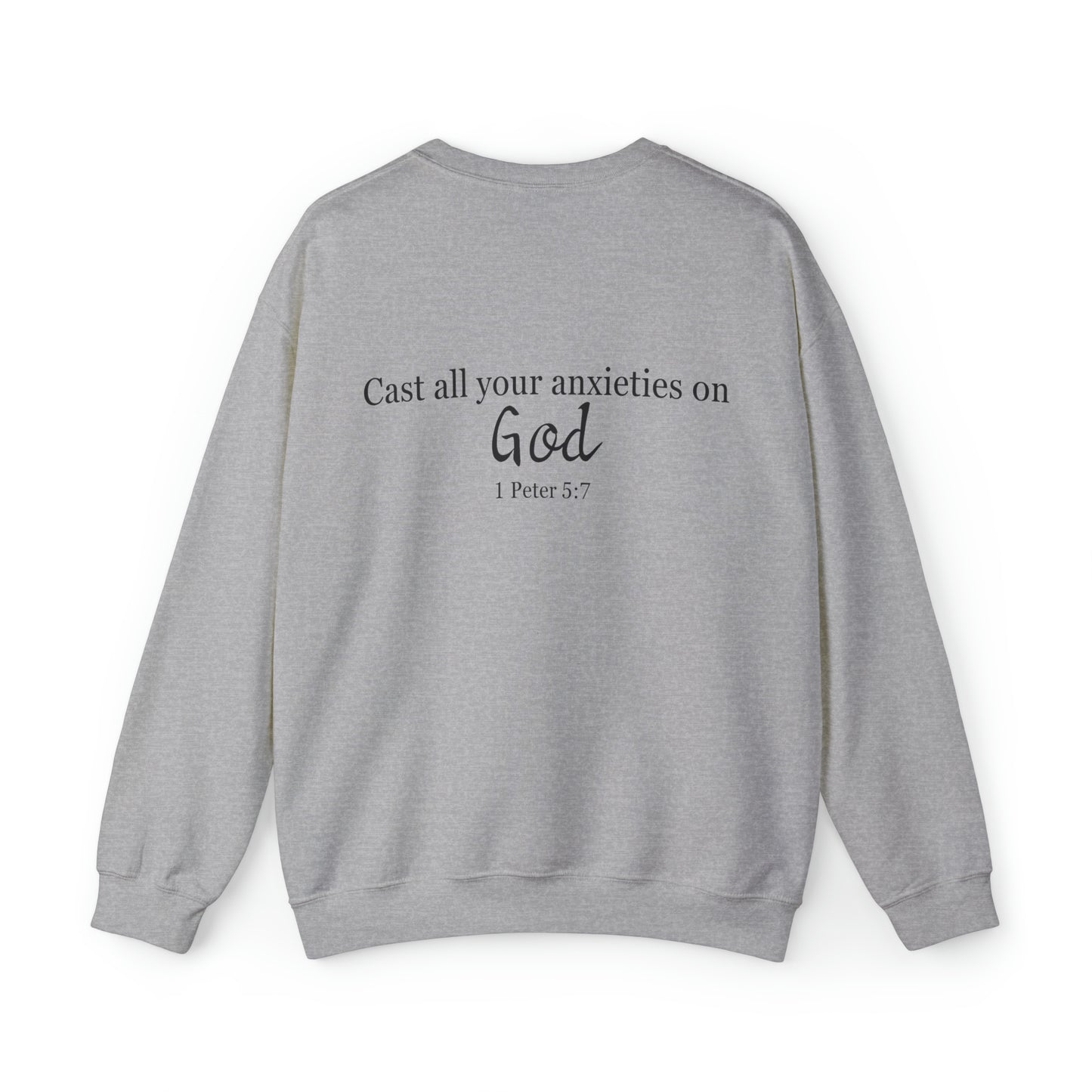 VM "Cast all your anxieties on God." - Unisex Crewneck Sweatshirt