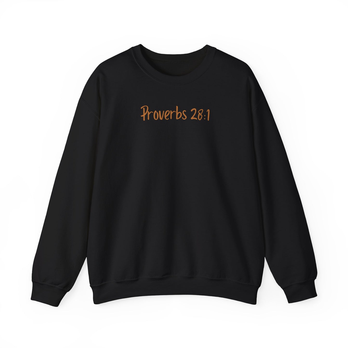 VM "Proverbs 28:1" - Unisex Crewneck Sweatshirt