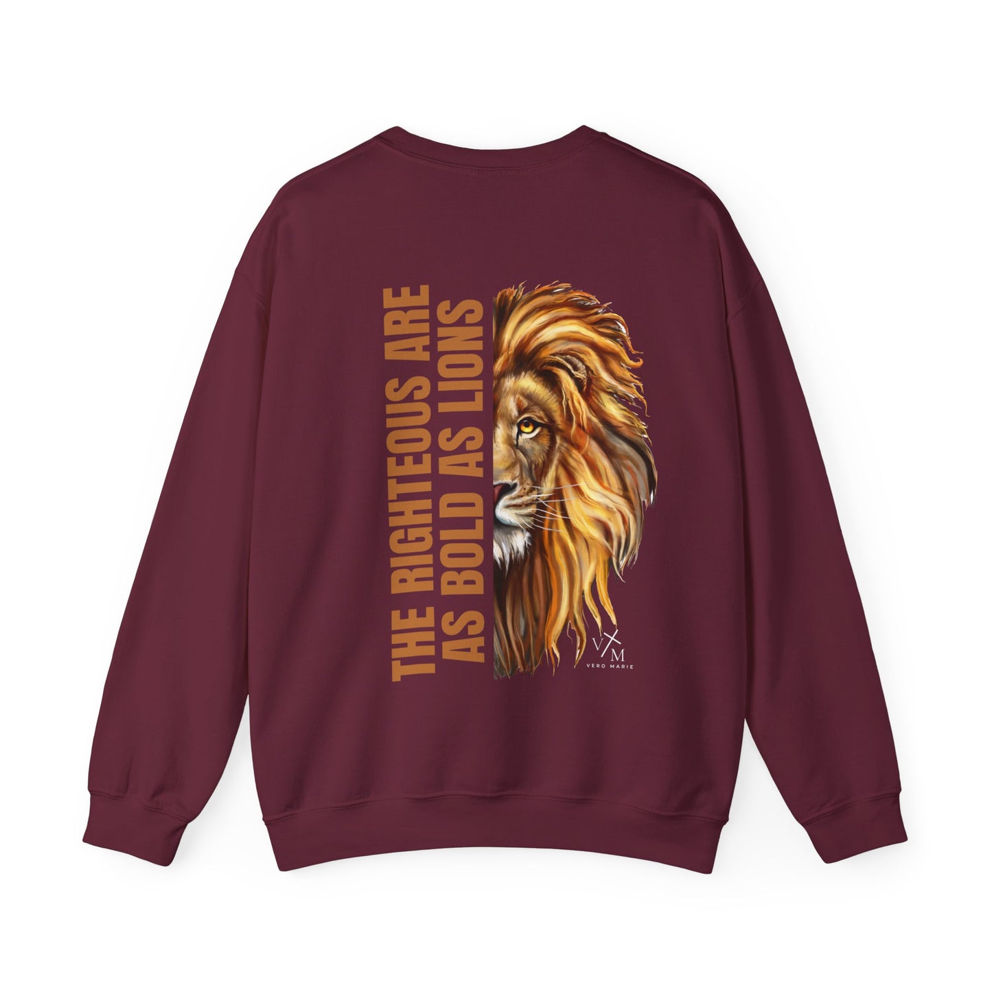 VM "Proverbs 28:1" - Unisex Crewneck Sweatshirt