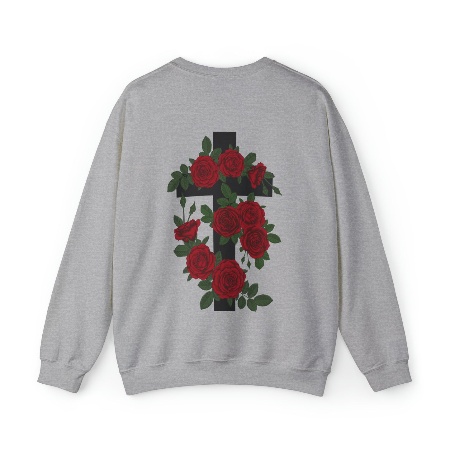 VM "Cross with Roses" - Unisex Crewneck Sweatshirt