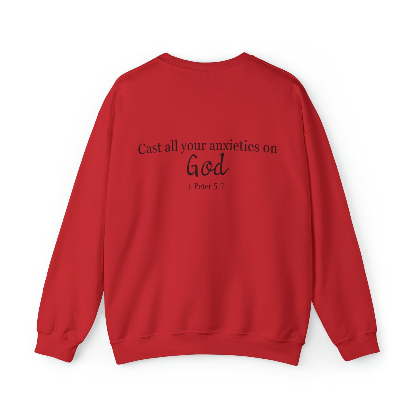 VM "Cast all your anxieties on God." - Unisex Crewneck Sweatshirt