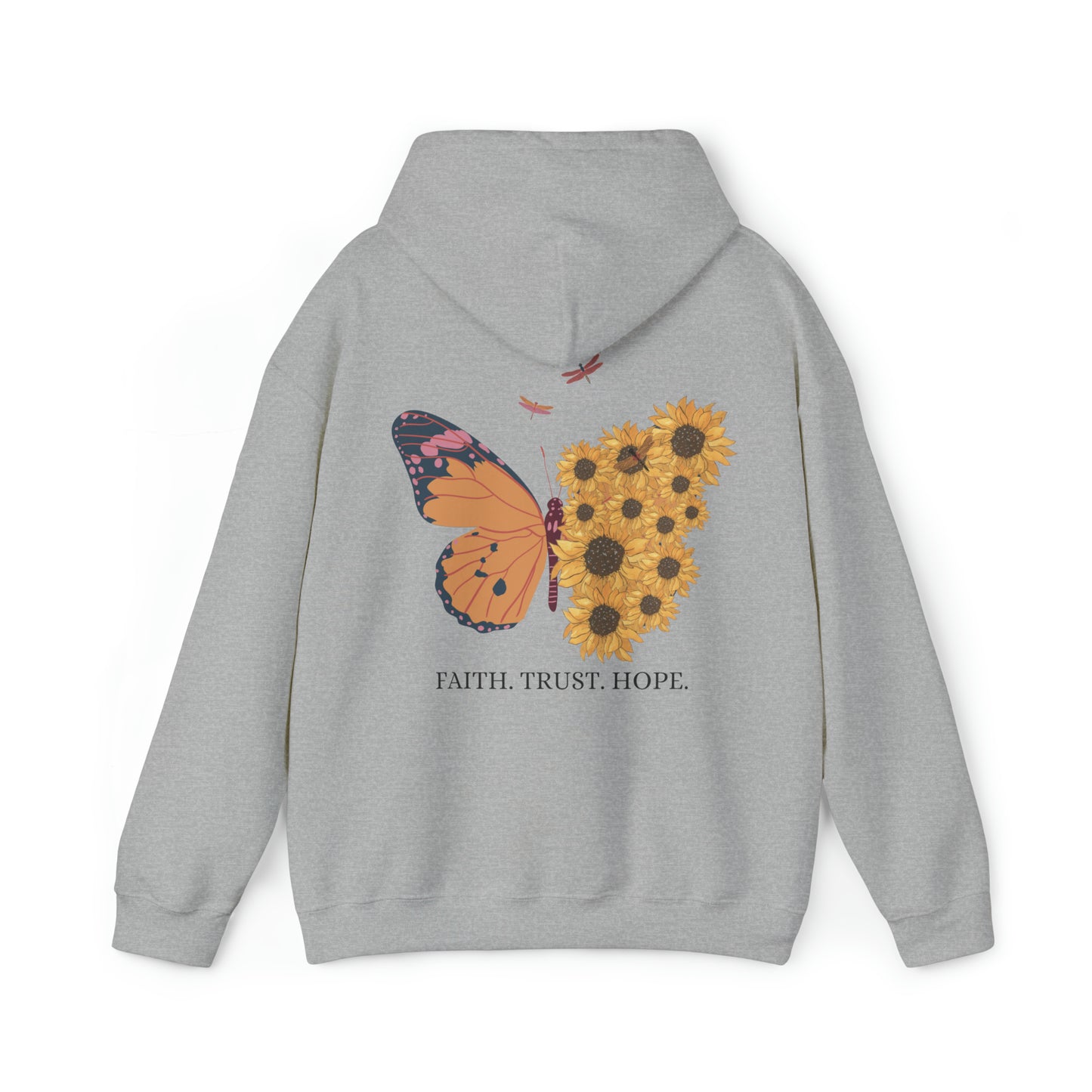 VM "Butterfly- Faith. Trust. Hope. " - Unisex Hooded Sweatshirt