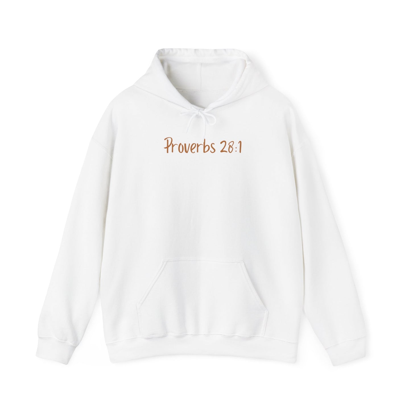 VM "Proverbs 28:1" - Unisex Hooded Sweatshirt