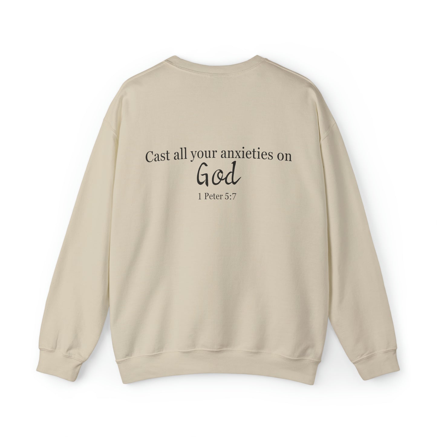 VM "Cast all your anxieties on God." - Unisex Crewneck Sweatshirt