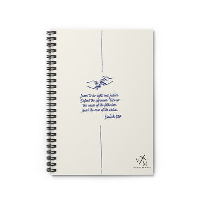 "Isaiah 1:17" - Spiral Notebook