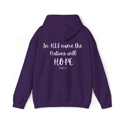 VM "In HIS name the nations will HOPE" - Unisex Hooded Sweatshirt