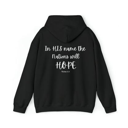 VM "In HIS name the nations will HOPE" - Unisex Hooded Sweatshirt